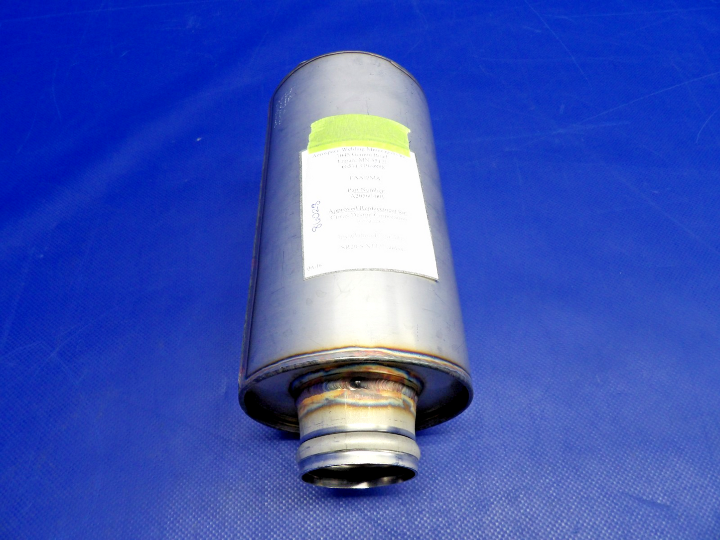 Cirrus SR20 AWI Smooth Exhaust Muffler P/N 20560-001 NOS (0426-1308)6