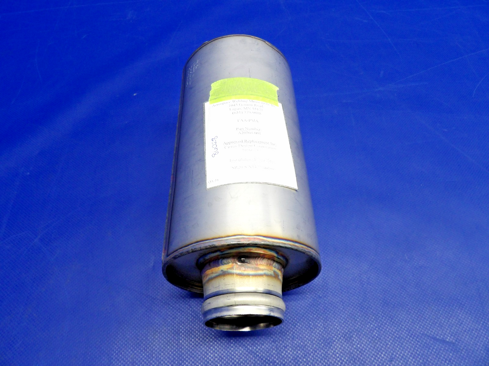 Cirrus SR20 AWI Smooth Exhaust Muffler P/N 20560-001 NOS (0426-1308)6