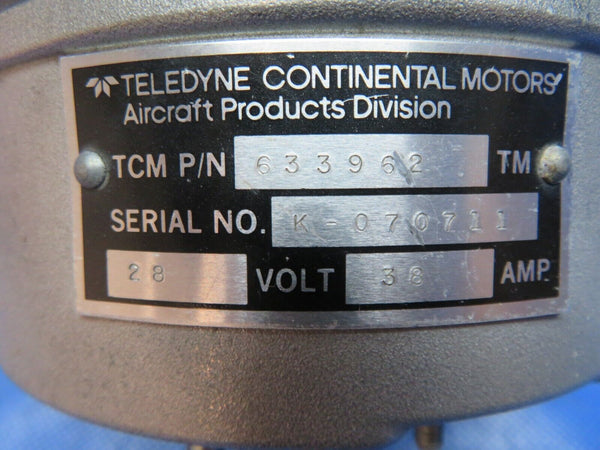 Continental TSIO-360 Alternator 28v P/N 633962 WARRANTY (0924-146)