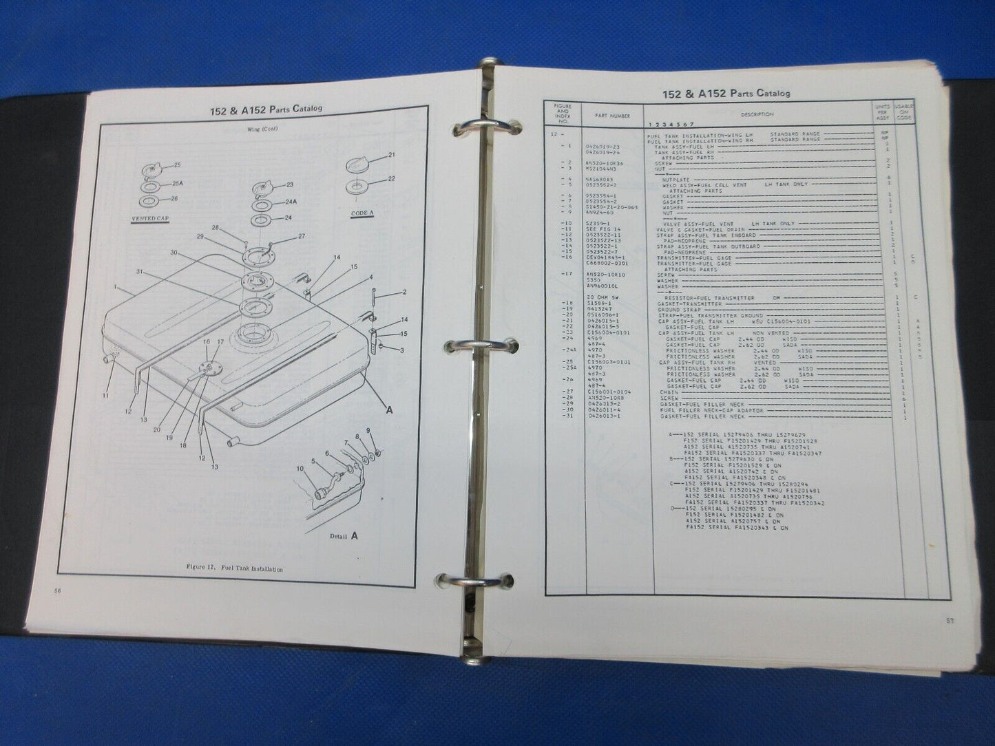 Cessna 150 1978 thru 1985 Parts Catalog Reprint P/N P657-1-12 (1024-1240)