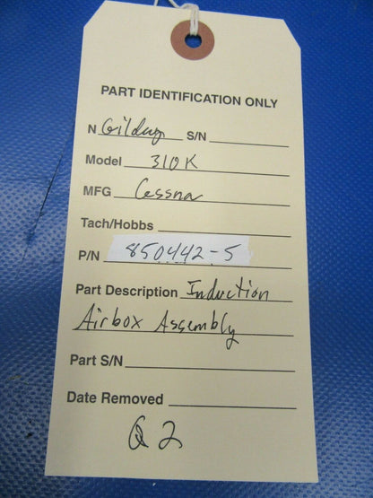 Cessna 310 Induction Airbox Assembly P/N 0850442-5 (1119-324)