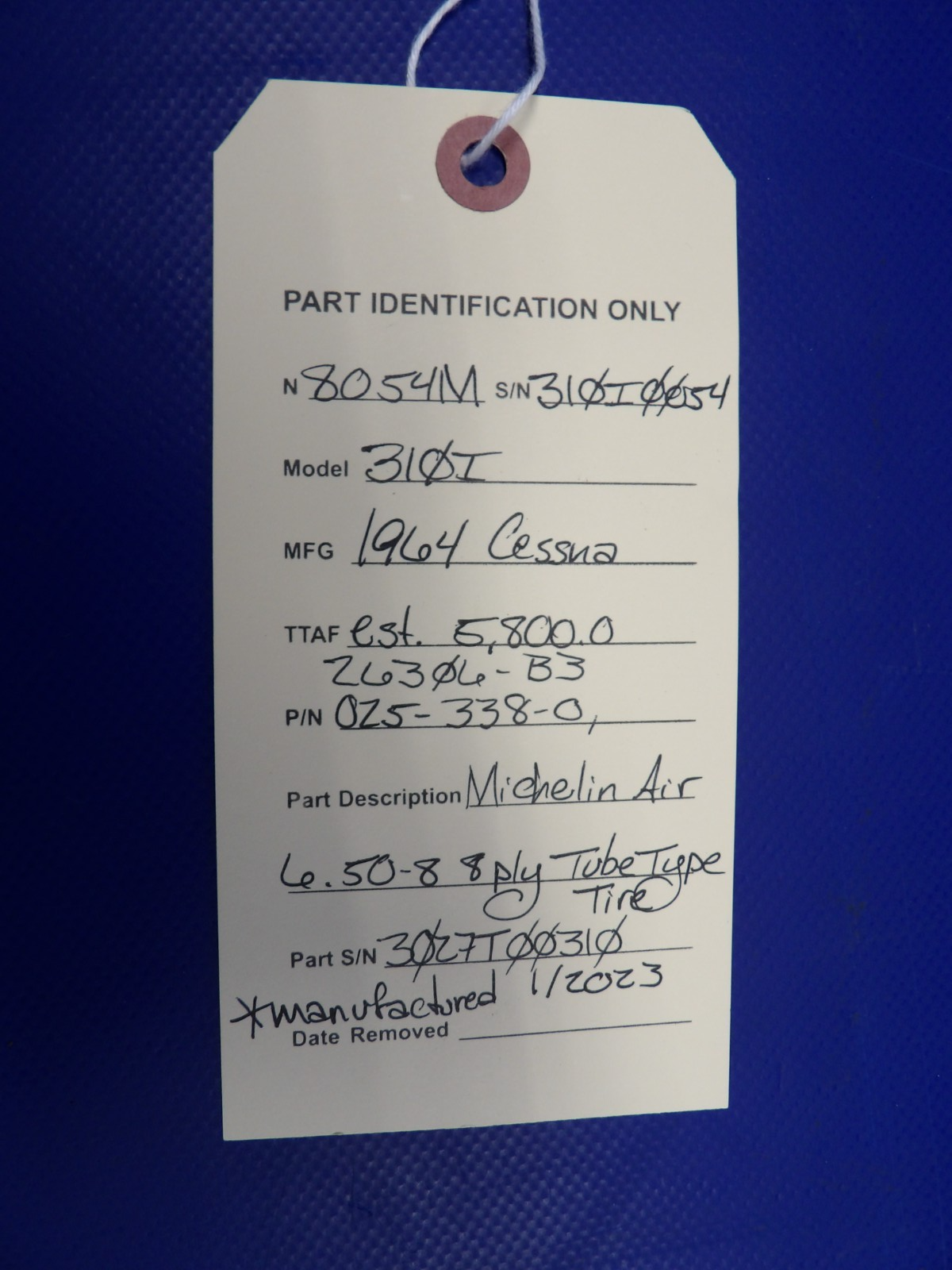 Cessna Michelin Air 6.50-8 8 Ply Tire & Tube P/N 025-338-0 (0326-2010)18