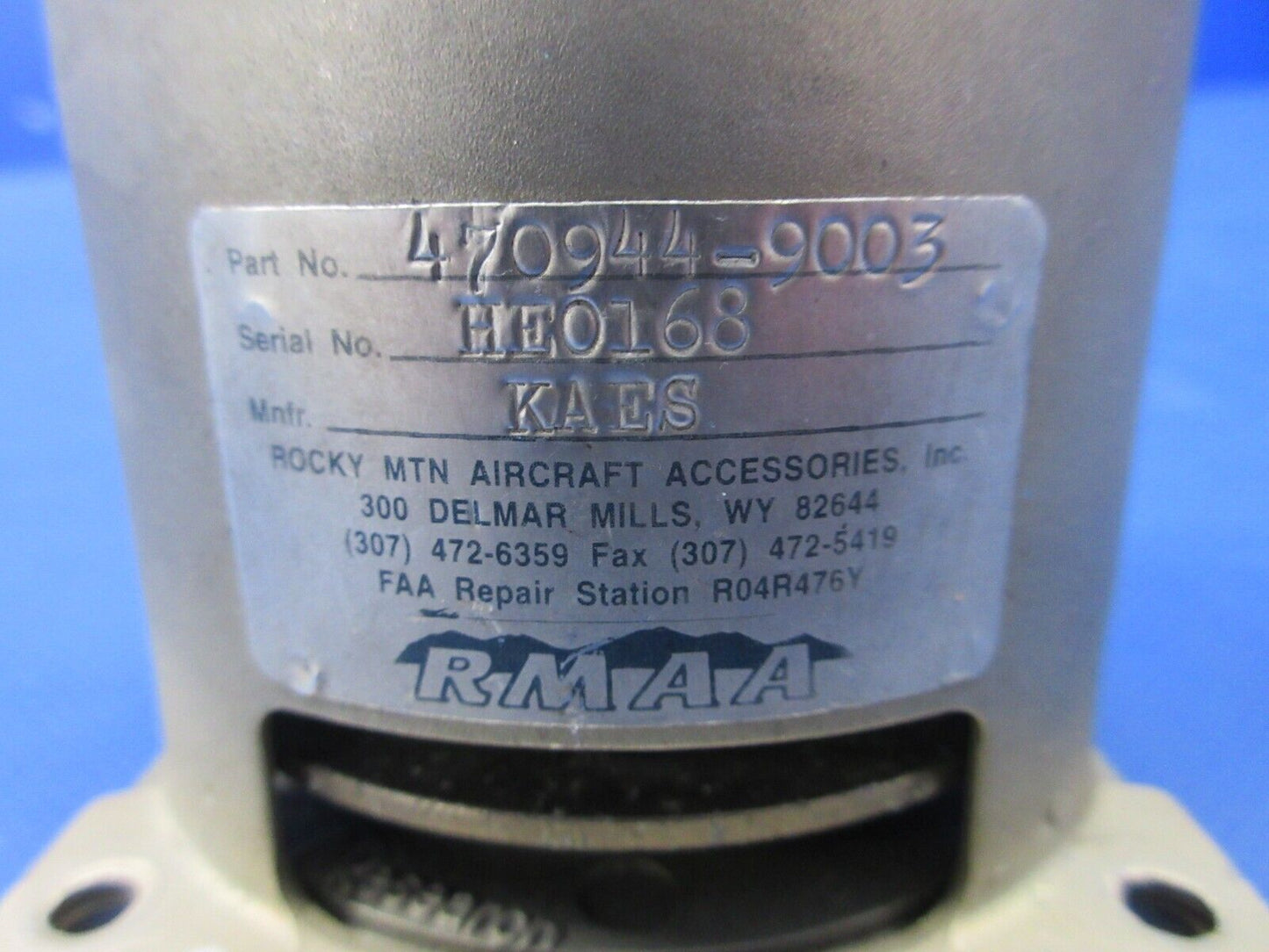 Cessna P337H Turbocharger Pressure Relief Valve P/N 470944-9003 (0824-1239)