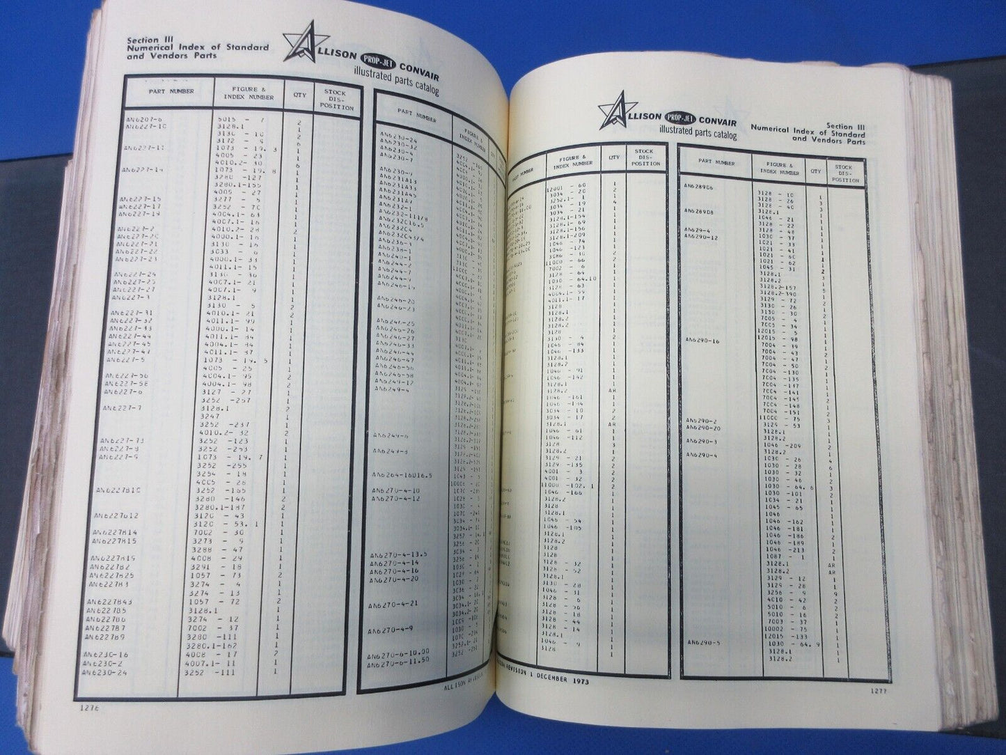 Allison / Convair 340/440 Prop-Jet Convair Illustrated Parts Catalog (0824-1257)