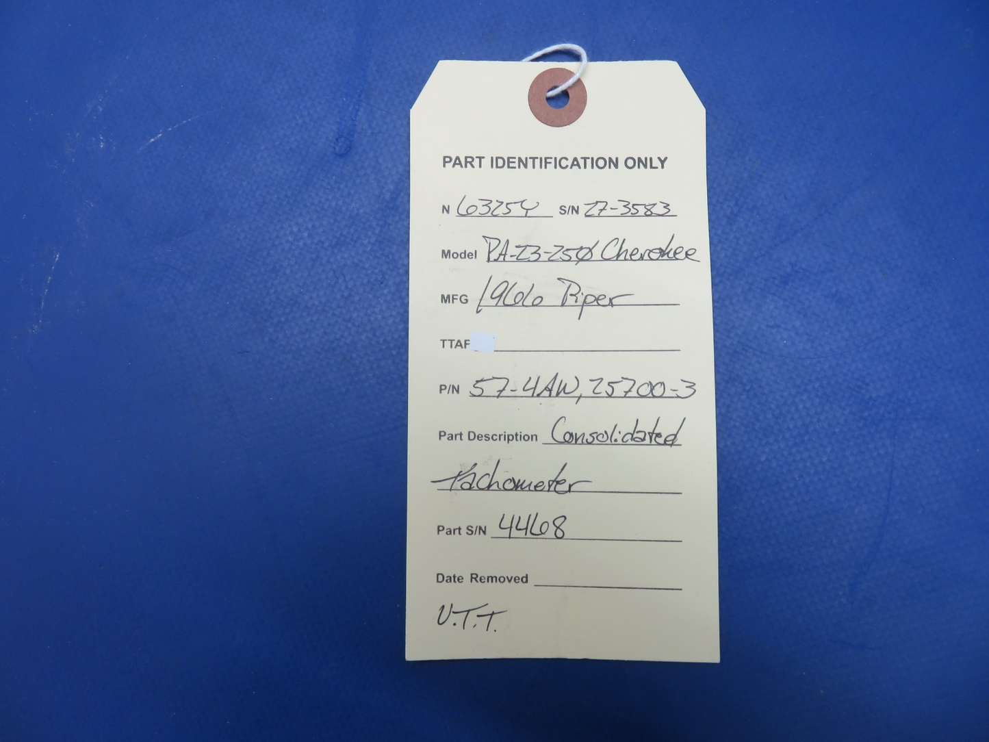 Piper PA-23-250 Cherokee Consolidated Tachometer P/N 57-4AW WARRANTY (0726-450)8