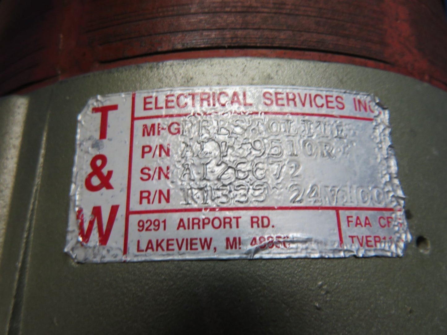 Cessna 421 Prestolite Alternator 24v 100amp P/N ALV-9510R WARRANTY (0326-180)1