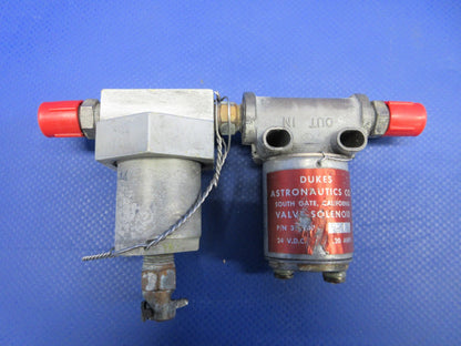 Beech D95A Travel Air Dukes Solenoid Valve 24V P/N 3153-00-1 TESTED (0326-792)1