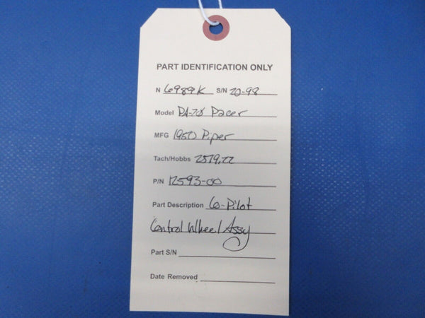 Piper PA-20 Pacer Co-Pilot Control Wheel P/N 12593-00 (1024-2019)