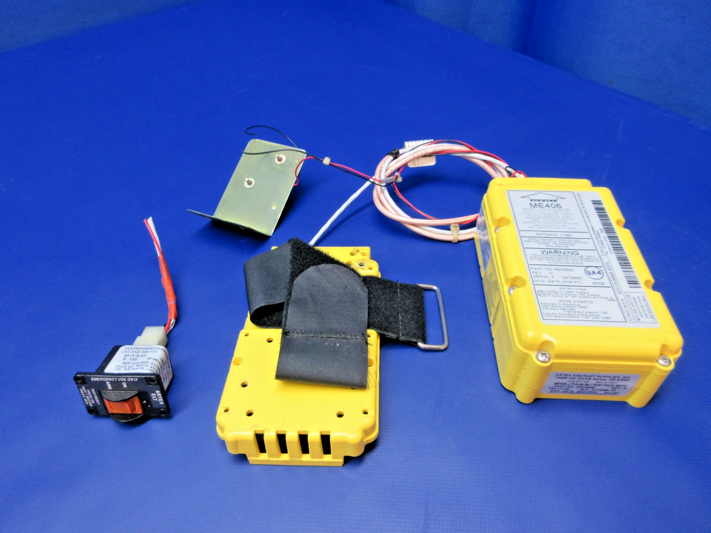 Artex ME406 ELT w/Tray, Remote Switch 453-6603 TESTED (0426-810)1