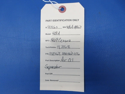 Cessna 401A Air Oil Separator P/N 202067 (0924-1237)