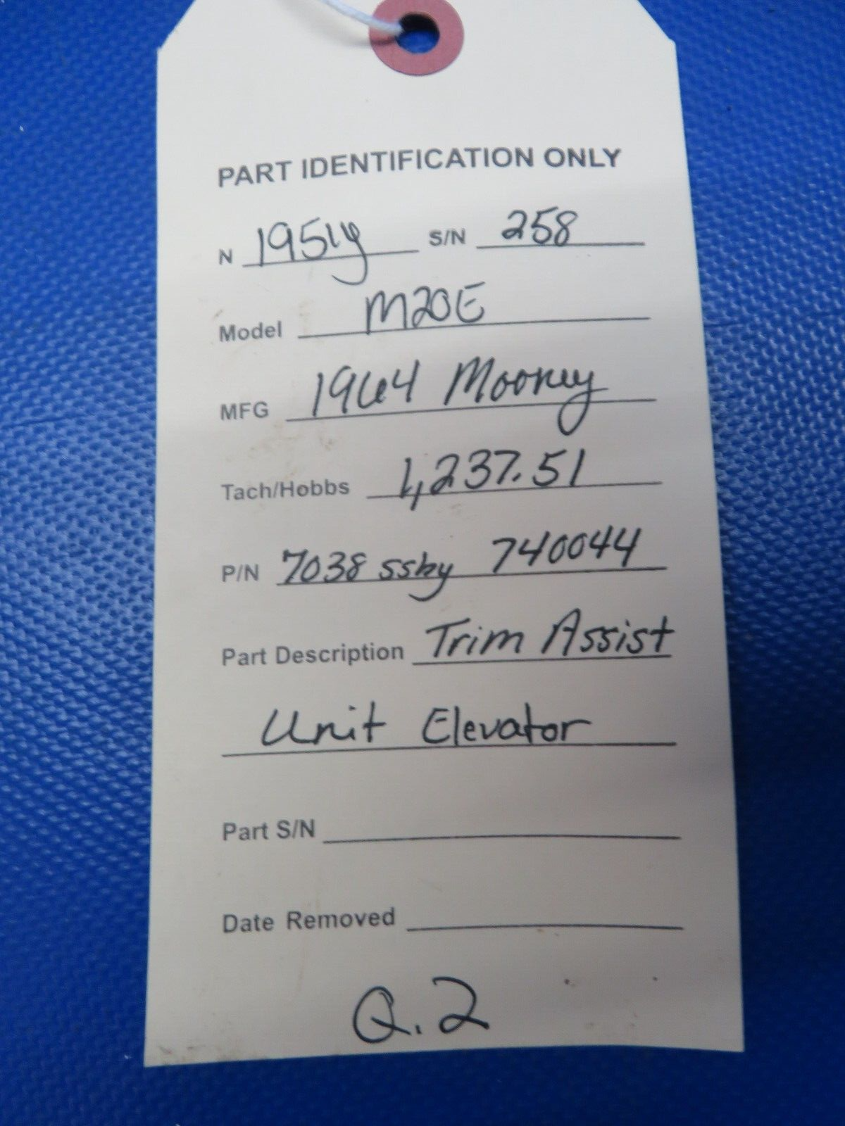 Mooney M20 / M20E Trim Assist Unit Elevator P/N 7038 SSBY 740044 (0524-147)