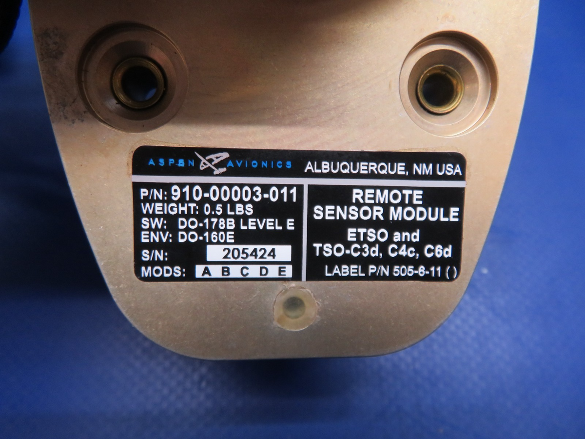Aspen Avionics EFD1000 Max System 14/28v P/N 910-00001-012 (0926-105)6