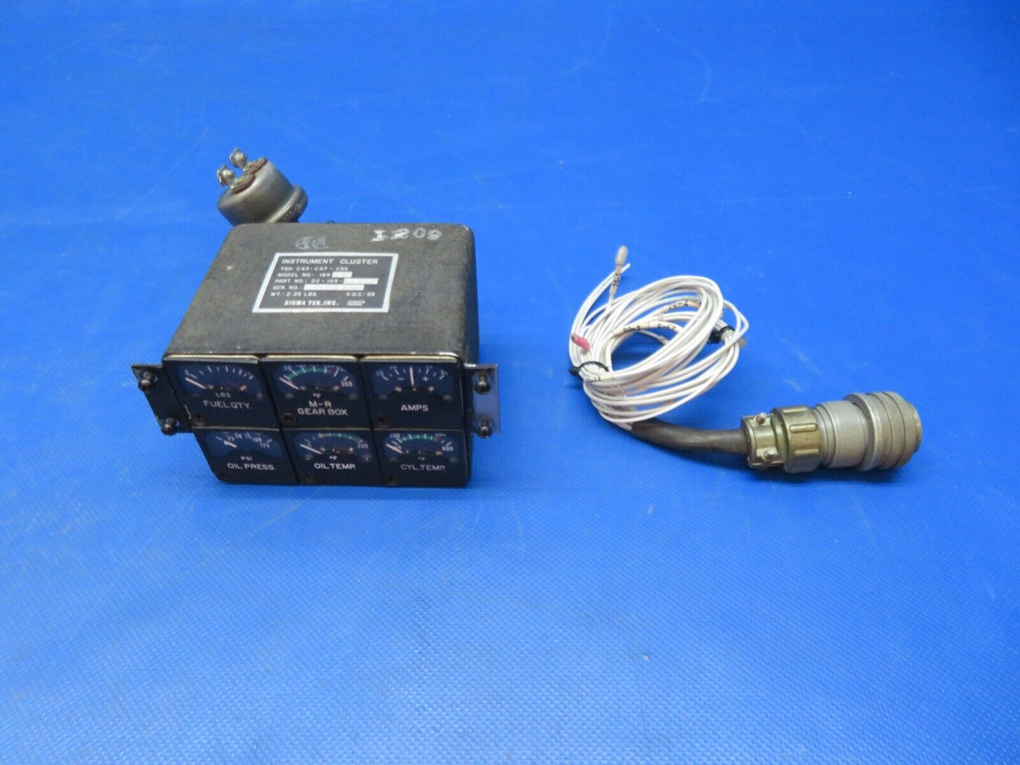 Enstrom 280FX Instrument Cluster Gauge 28v 22-169-09-3L WARRANTY (1024-208)