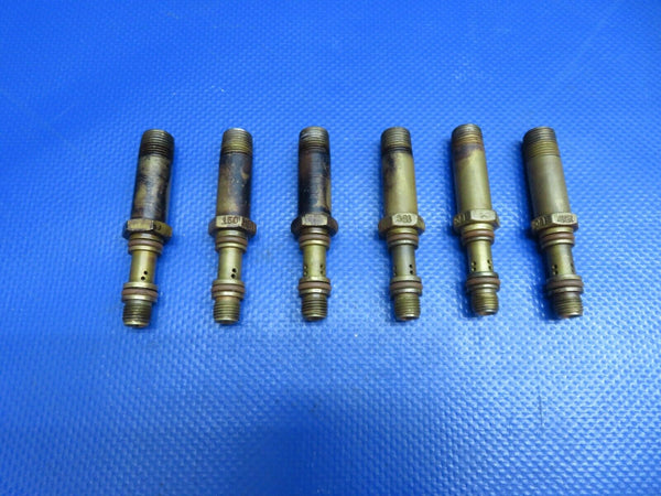 Continental TSIO-520-E Fuel Injector Nozzles P/N 657070 SET OF 6 (0924-715)