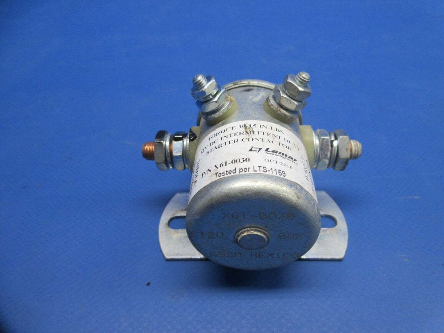 Piper PA-28-161 Warrior Lamar Starter Contactor 12V P/N X61-0030 (0824-962)
