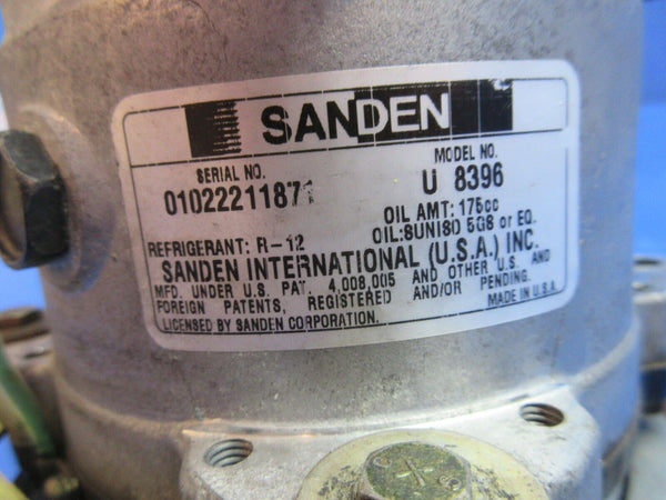 Beech A36 Sanden Air Conditioner Compressor w/ Bracket U8396 TESTED (1024-1360)