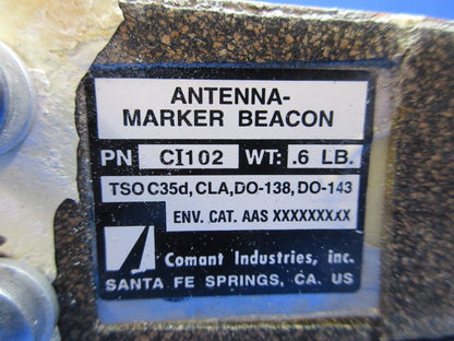 =Piper PA-28-181 Archer III Comant Marker Beacon Antenna P/N CI-102 (1124-1218)