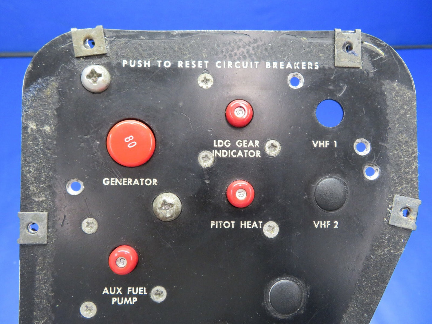 Beech N35 Bonanza Push to Reset Circuit Breaker Panel (1220-522)3