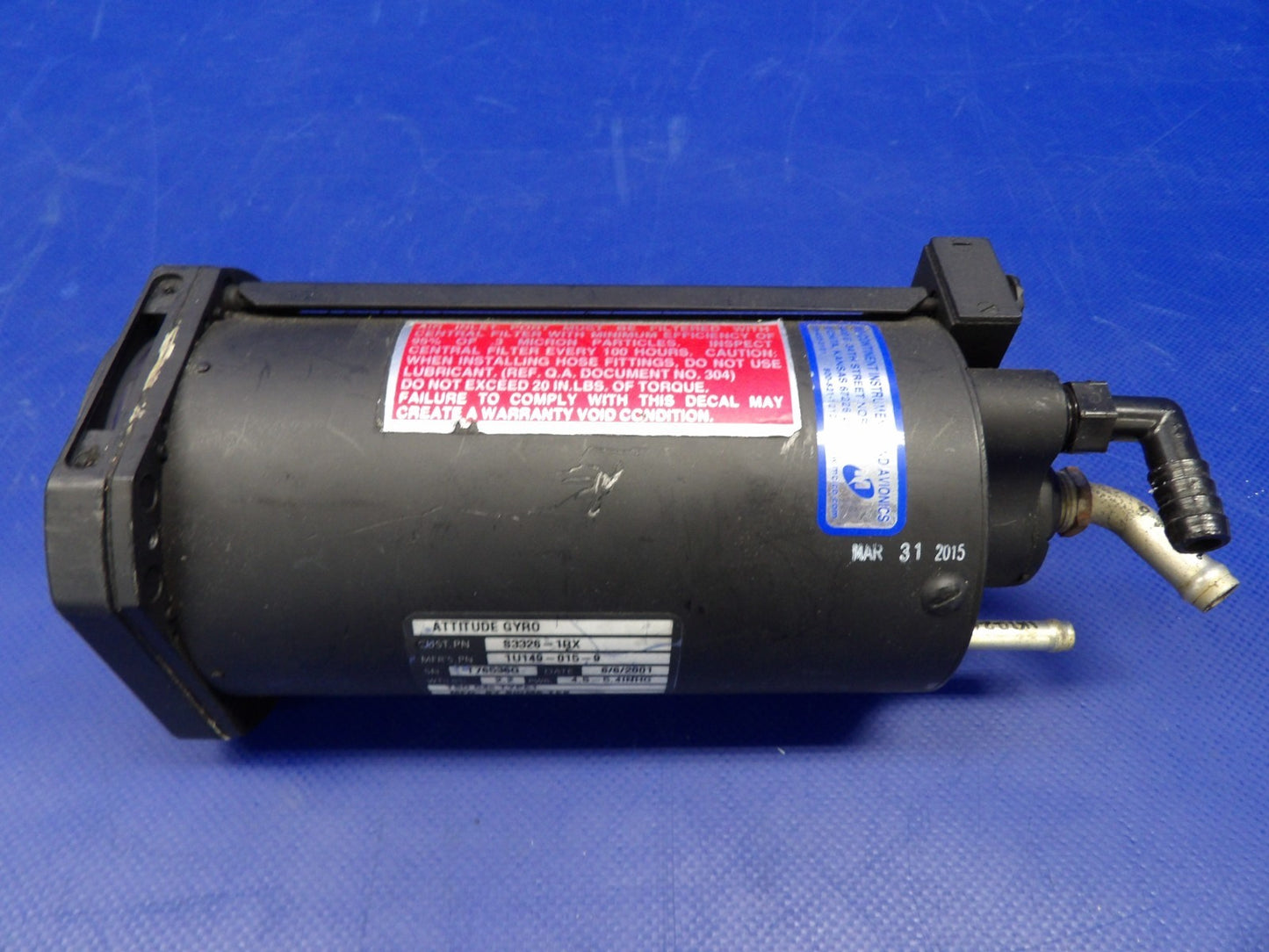 Cessna 172RG SigmaTek Attitude Indicator P/N 1U149-015-9 WARRANTY (0726-2071)2