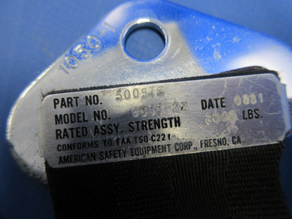 Aeronca 11AC Chief Co-Pilot Sear Belt Assembly P/N 500576 (1024-758)