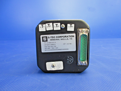 S-Tec Corp Turn Coordinator w/Connector P/N 01260-0-0-14 WARRANTY (0926-841)4