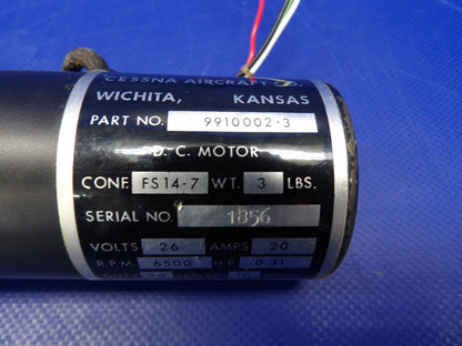 Cessna 421 Aero Space Landing Gear Motor 26V P/N 9910002-3 CORE (0626-1286)1
