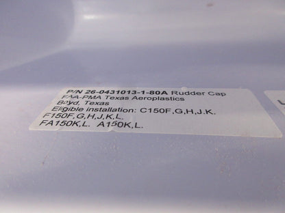 Cessna 150 Rudder Tip and Cap P/N K0431013-3-791 NOS (0624-1439)1