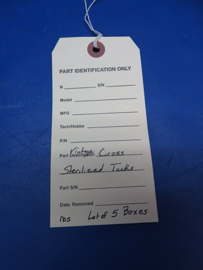 Vintage Cross Sterilized Tacks NOS LOT OF 5 BOXES (0423-406)