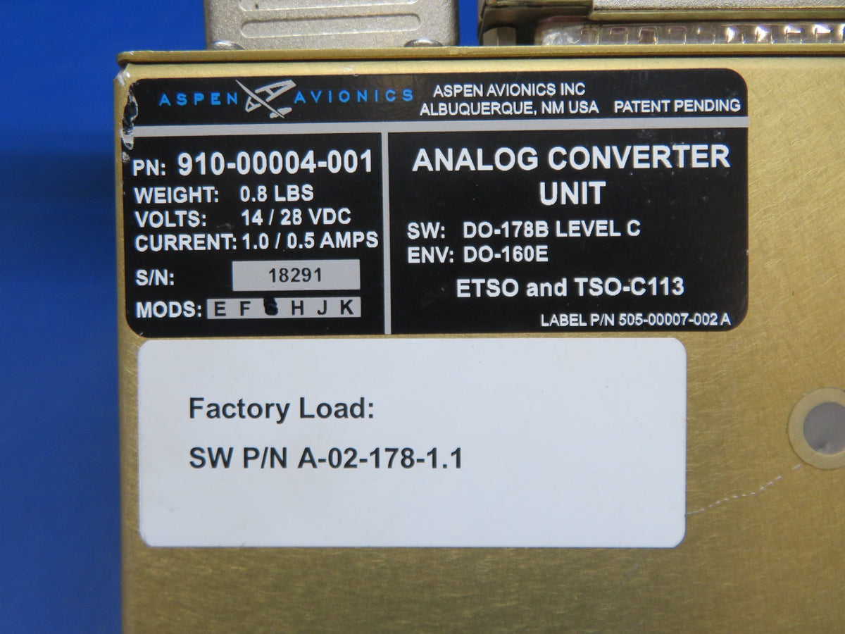 Aspen Avionics EFD1000 Max System 14/28v P/N 910-00001-012 (0926-105)5