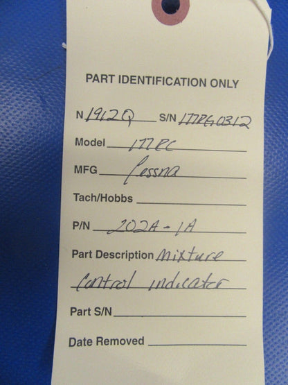 Alcor Mixture Control Indicator P/N 202A-1A (0718-206)