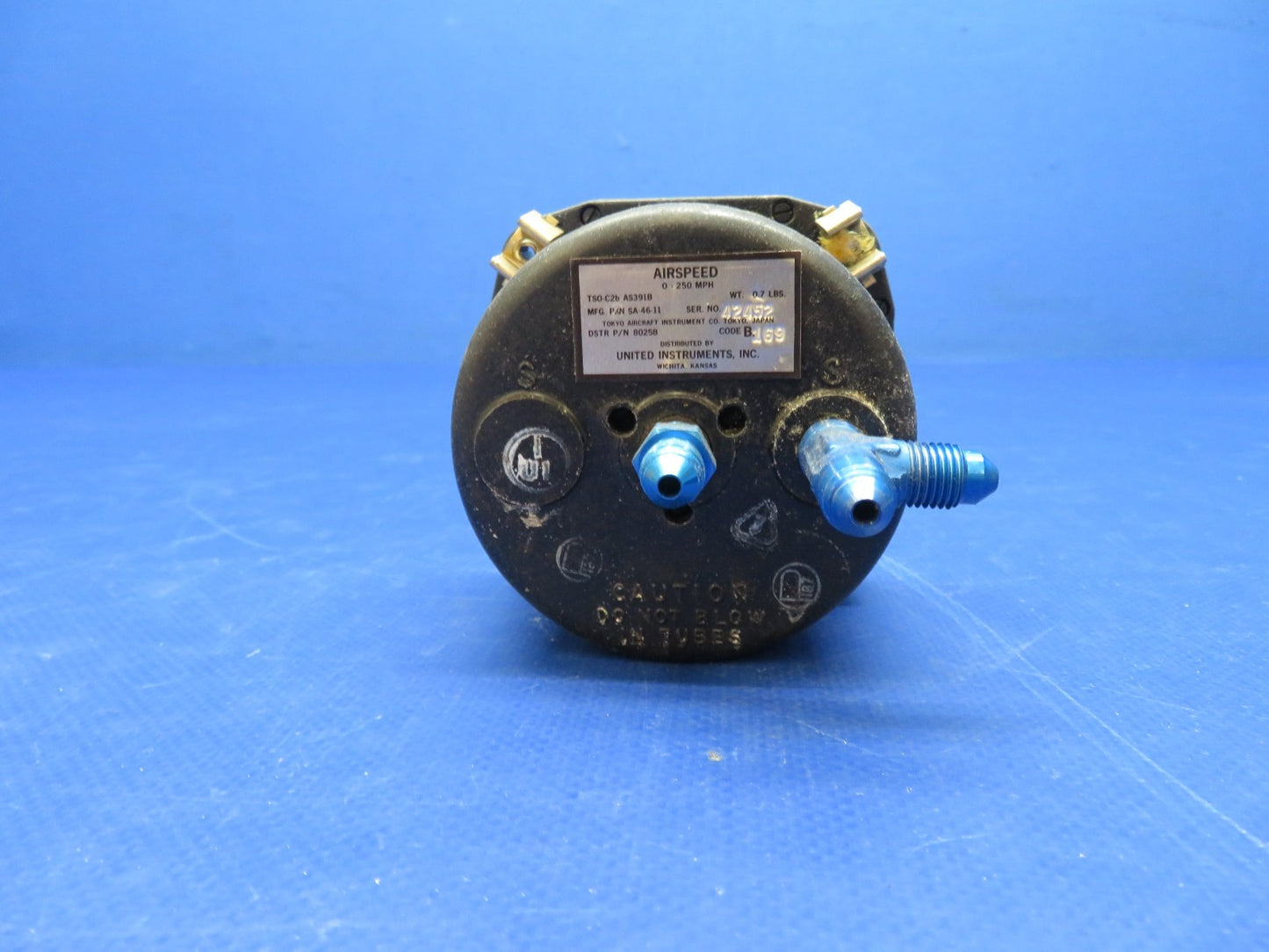 Piper PA-23-250 Aztec UI Airspeed Indicator P/N SA-46-11 WARRANTY (0726-446)2