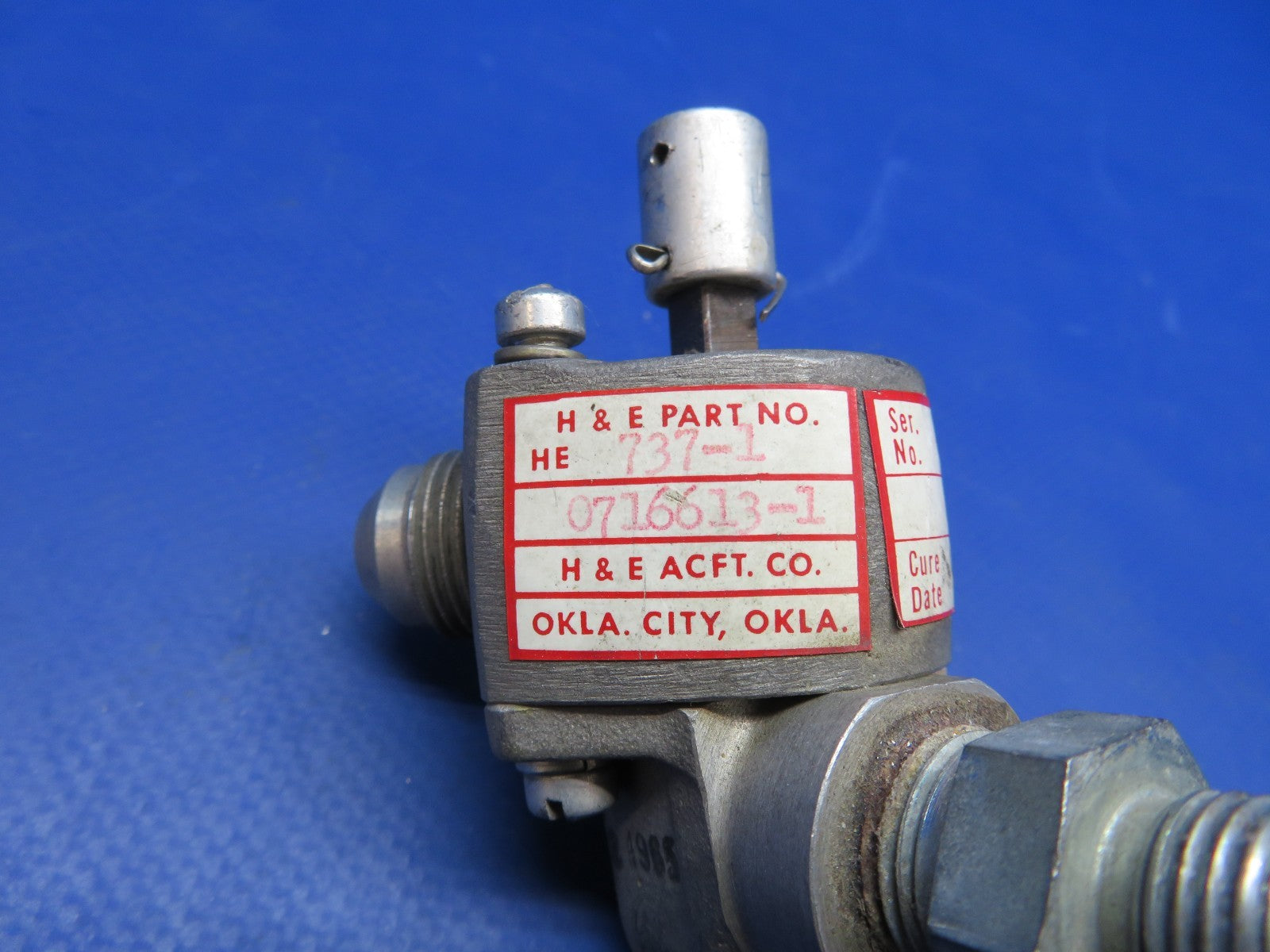 Cessna 182 / 182H H&E Fuel Selector Valve P/N HE737-1, 0716613-1 (0326-1782)3