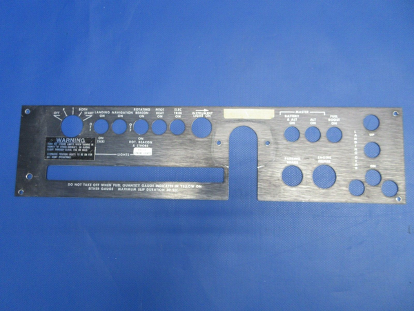 Beech C24R Sierra Instrument ID Panel Assy LH & RH P/N 169-324081-1 (0524-1873)