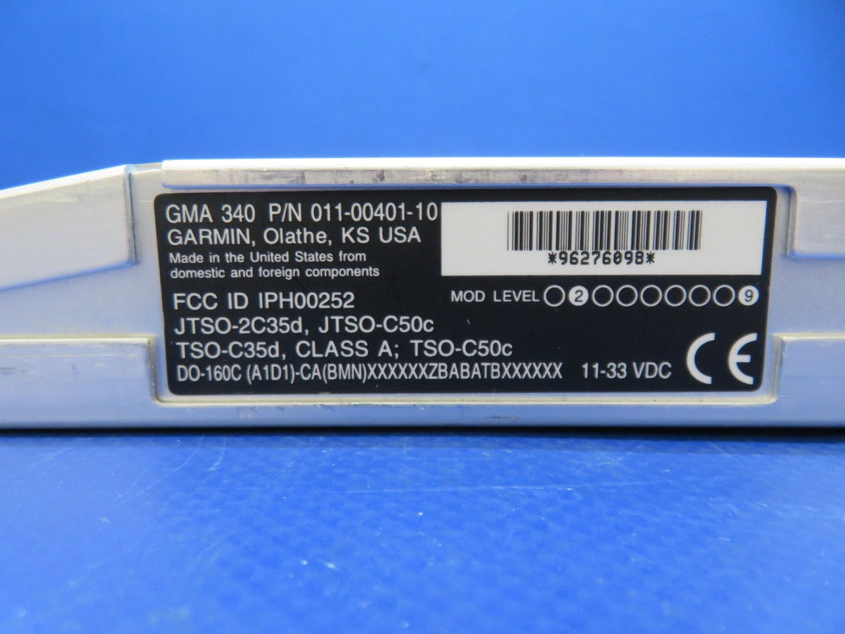 Garmin GMA-340 Audio Panel 11-33v P/N 011-00401-10 TESTED w/ 8130 (0926-107)2