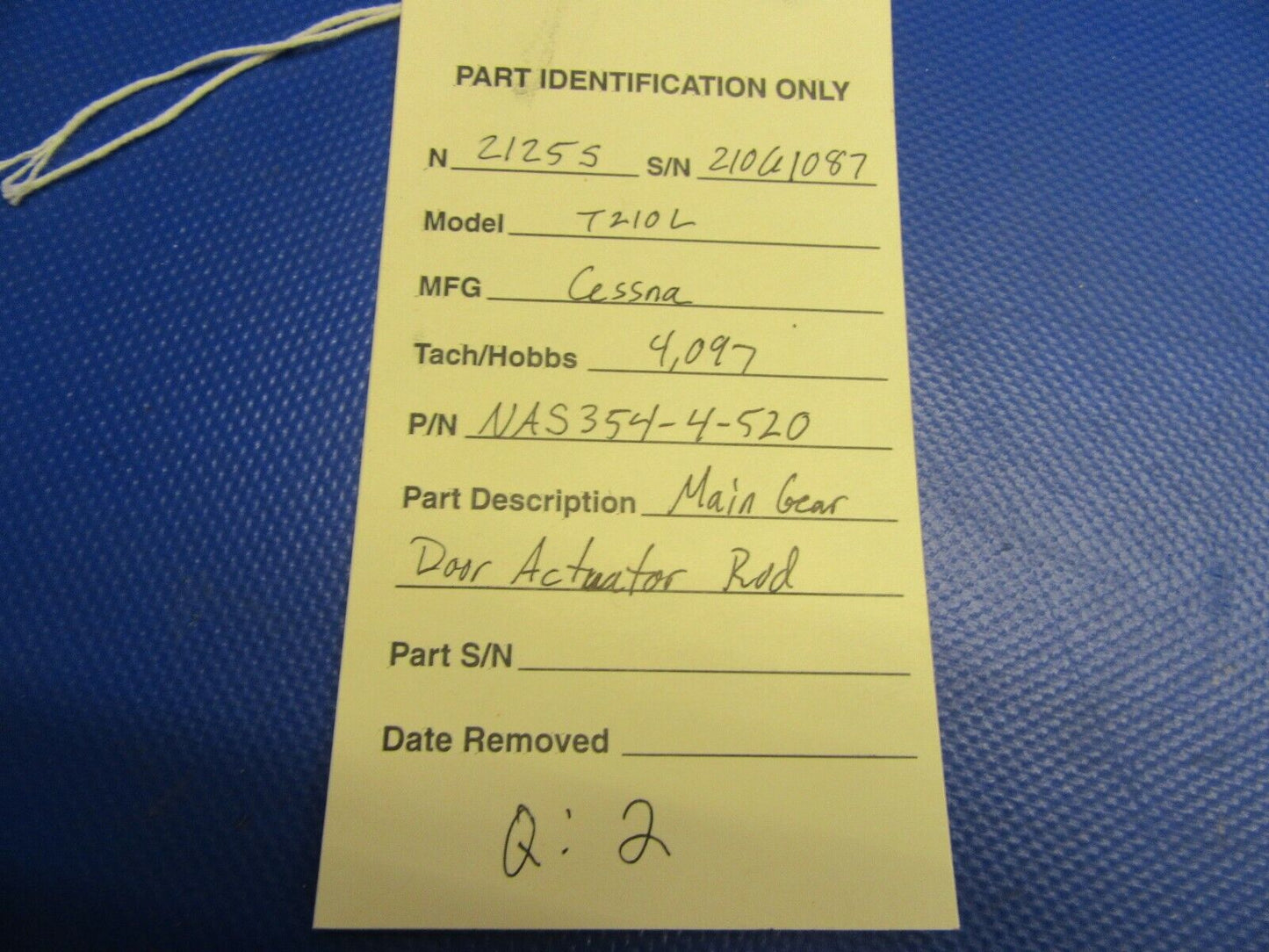 Cessna 210 / T210L Main Gear Door Actuator Rod P/N NAS345-4-520 (0621-628)