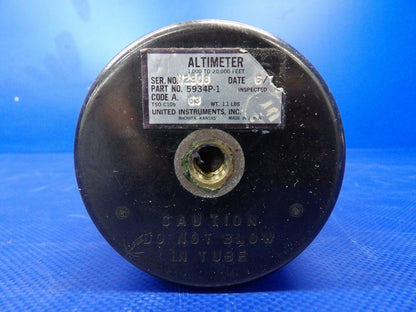 United Instruments Altimeter P/N 5934P-1 CORE (0626-1515)7