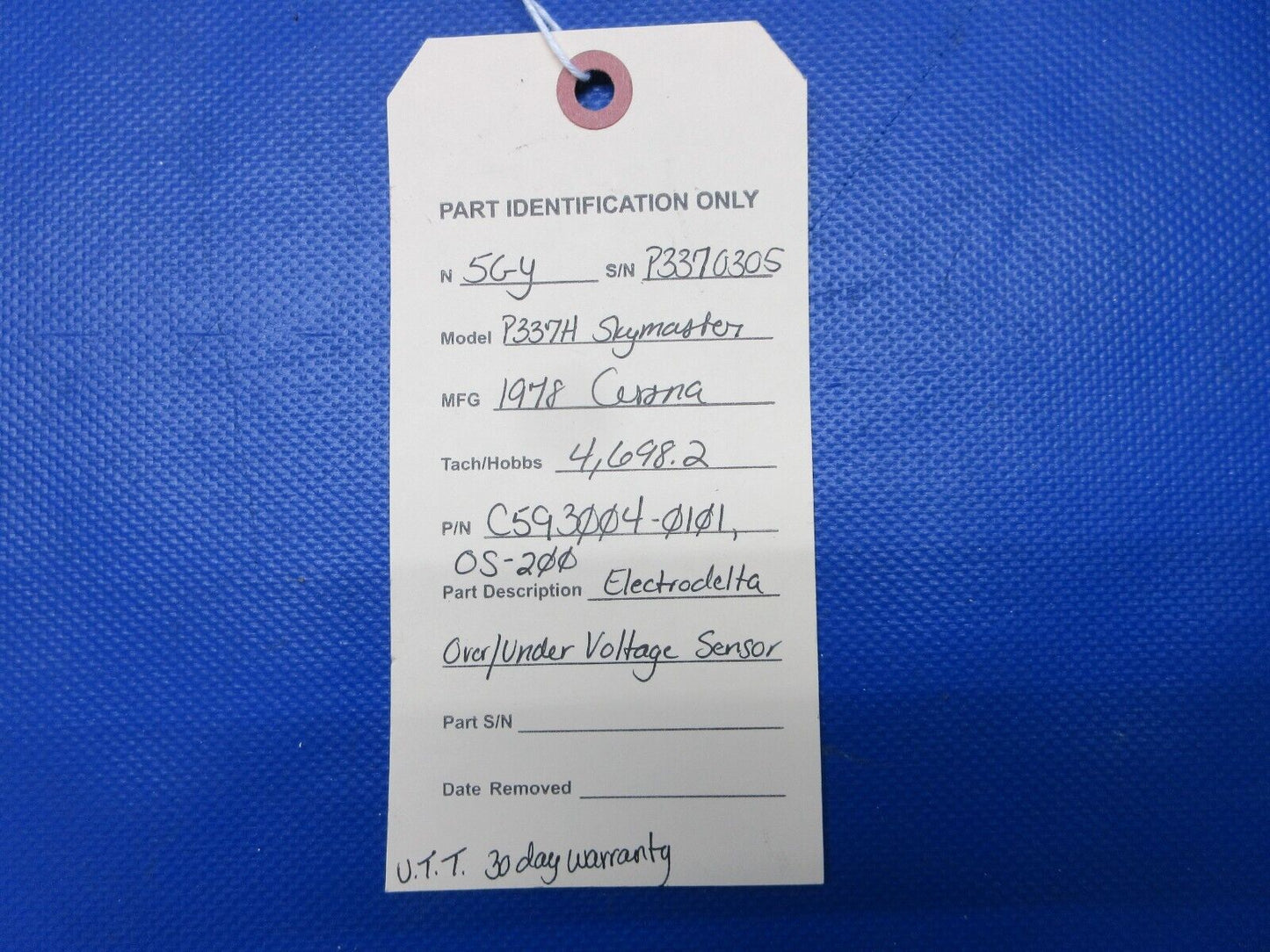 Cessna Electrodelta Over / Under Voltage Sensor P/N OS-200 WARRANTY (0724-1387)