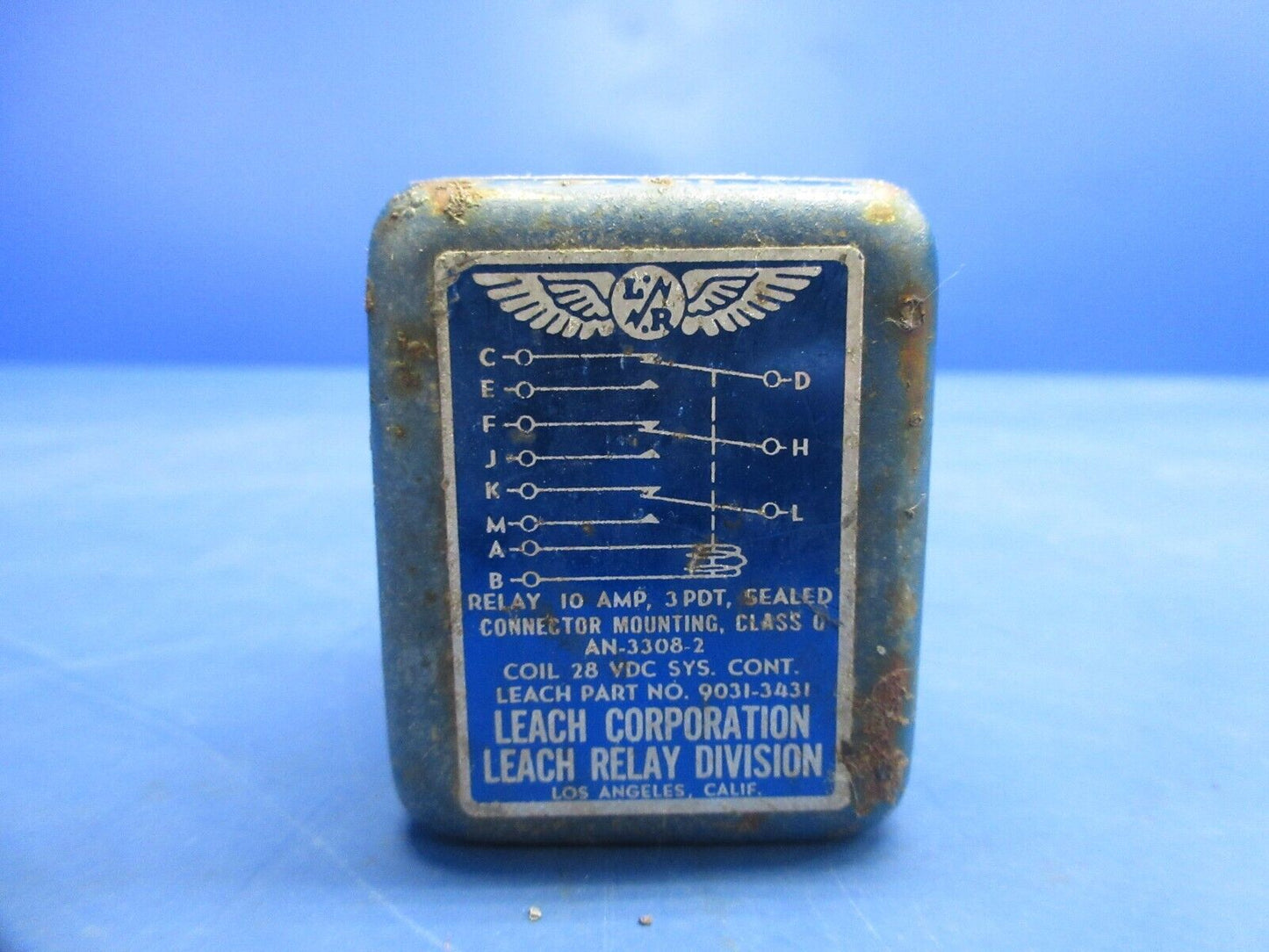 Bell 47J-2 Helicopter Sealed Relay Coil 28V P/N AN-3308-2 (1124-870)