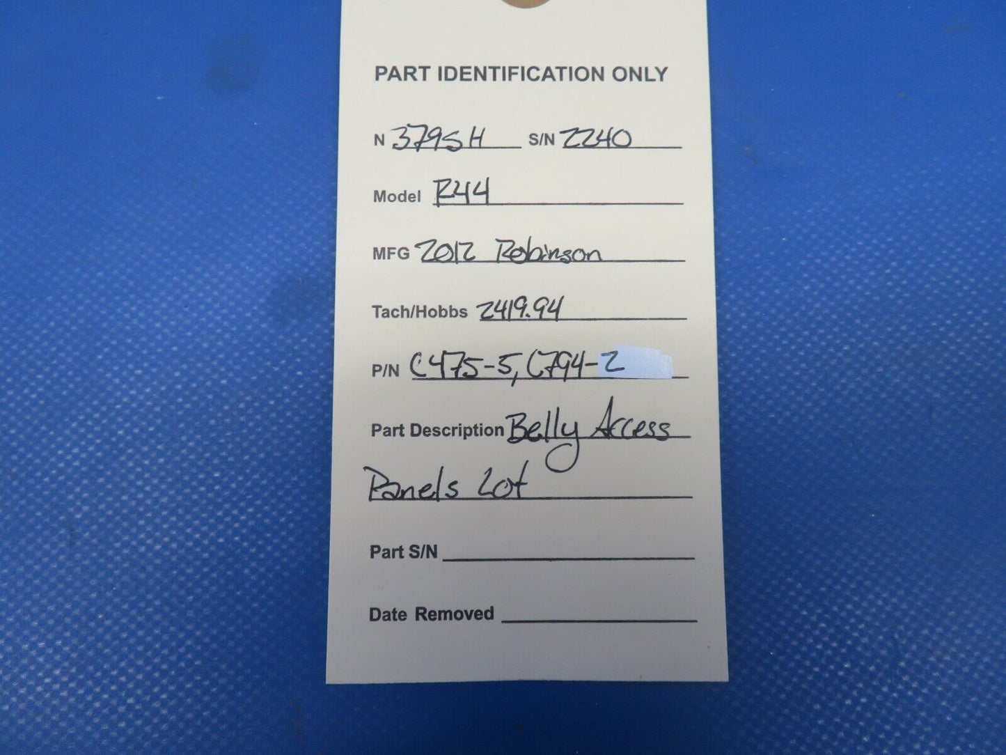 Robinson R44 Raven II Helicopter Belly Access Panel P/N C475-5 LOT (0724-871)