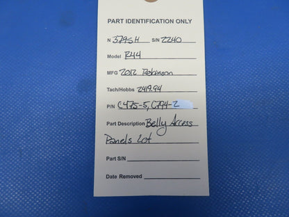 Robinson R44 Raven II Helicopter Belly Access Panel P/N C475-5 LOT (0724-871)