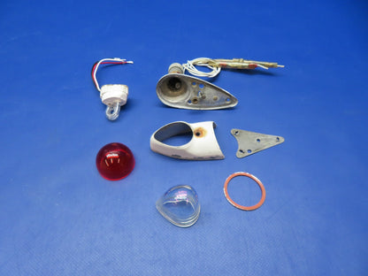 Piper Wing Tip Position Lights w/ Strobes & Shields 472-665 TESTED (0326-178)2