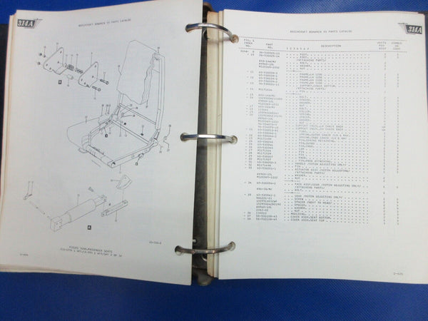 Beech F33 / F33A / G33 Bonanza Parts Catalog P/N 33-590010-7B (1024-1242)