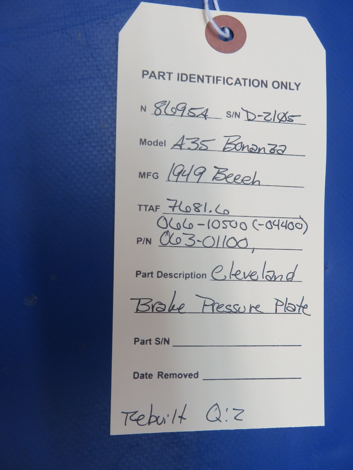 Cleveland Brake Pressure Plate 063-01100 REBUILT w/ Linings (0926-411)8