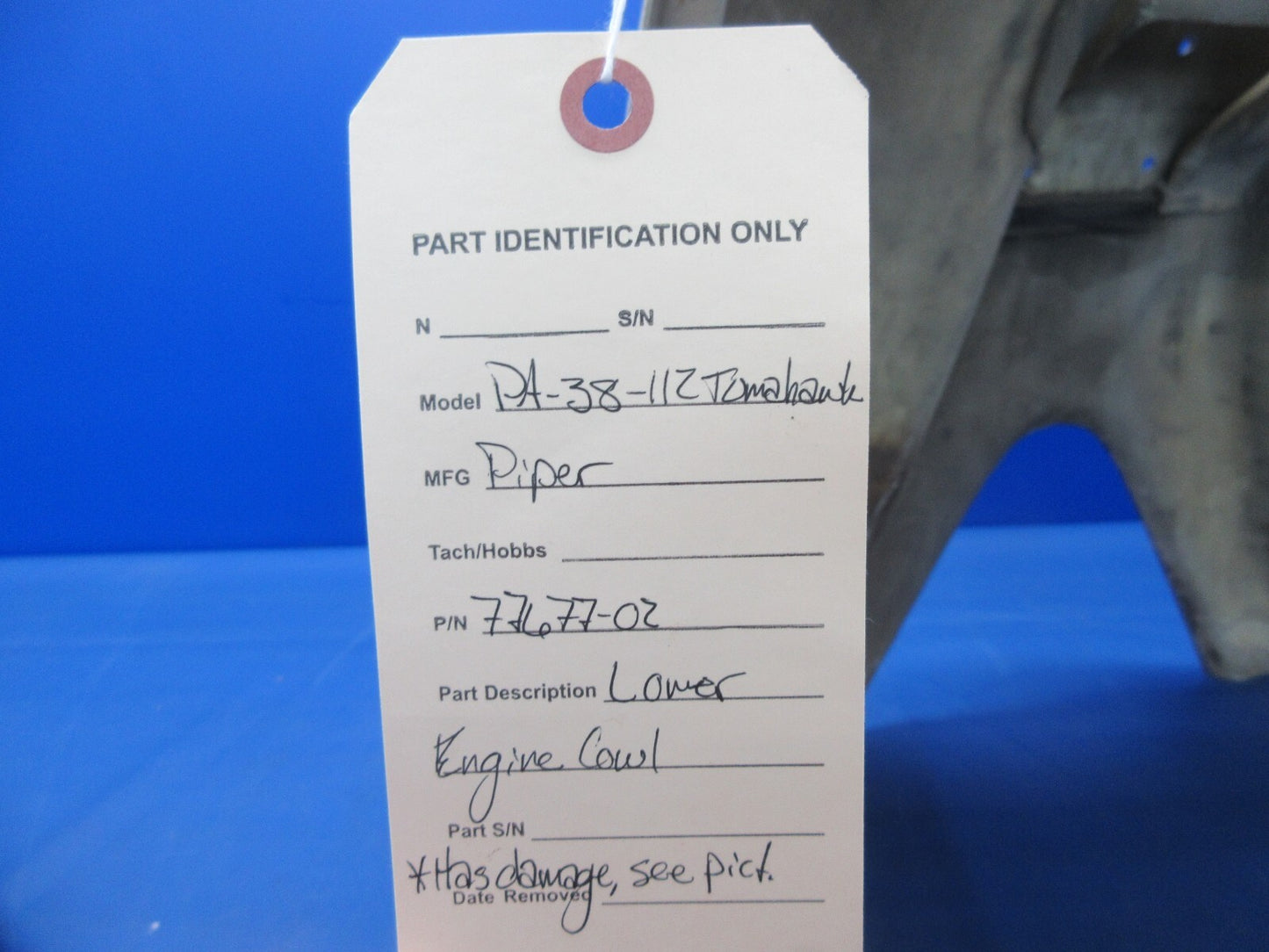 Damaged Piper PA-38-112 Tomahawk Lower Engine Cowl P/N 77677-02 (1124-816)16