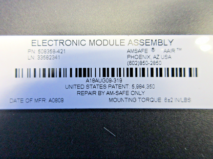 AmSafe Electronic Seatbelt Inflator Module P/N 508358-421 CORE (0326-713)4