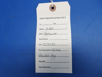 Continental A65 Intake Manifold Assy P/N 4780 (0624-1318)