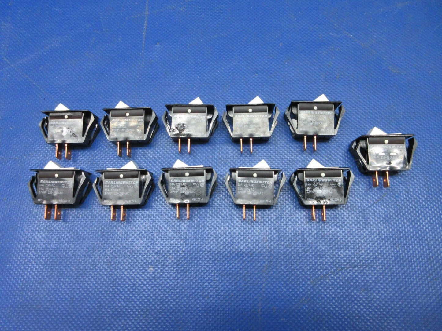 Cessna Carling Switch w/ 8130 P/N TA201TW-B LOT OF 11 NOS (1024-1382)