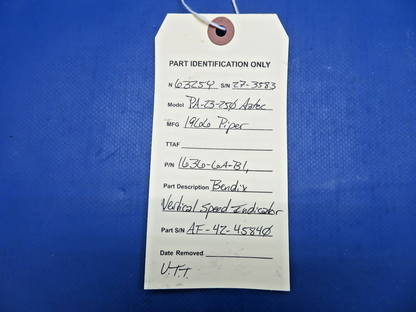Piper Bendix Vertical Speed Indicator P/N 1636-6A-B1 WARRANTY (0726-442)9