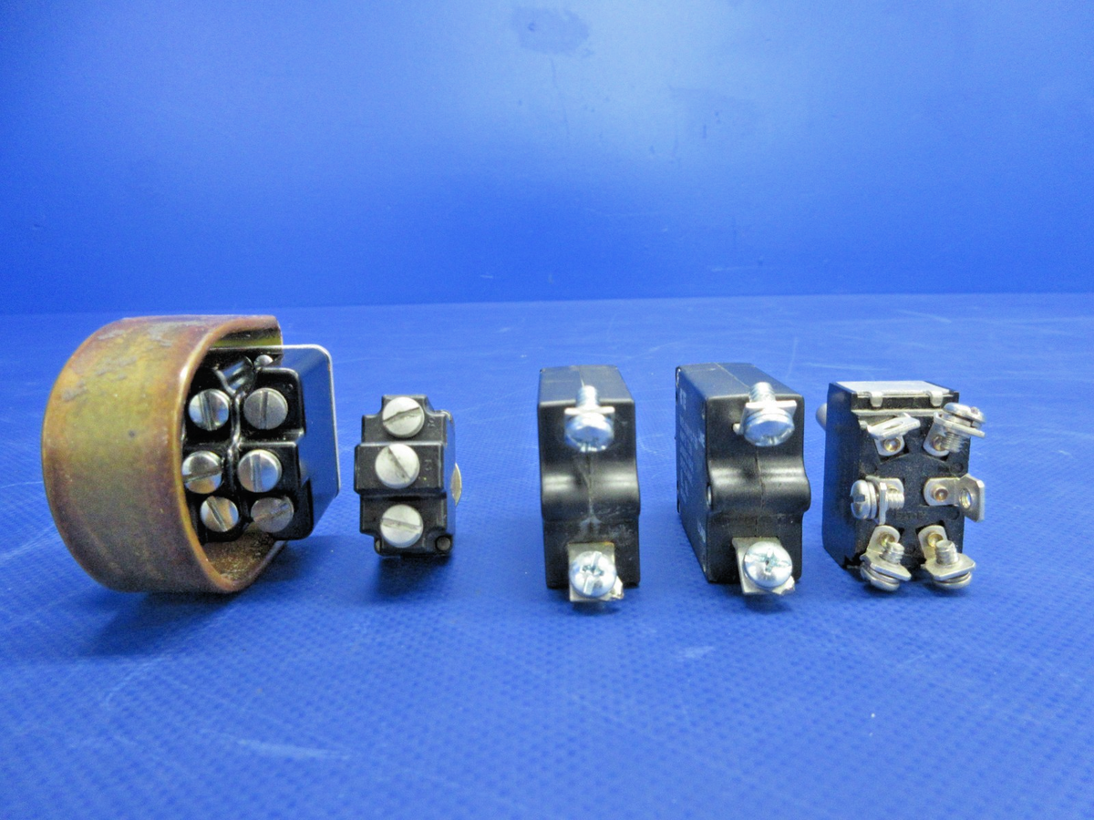 Piper PA24 Toggle Switch & Circuit Breaker LOT 4TL66-1L, MS24658-21  (0826-836)7