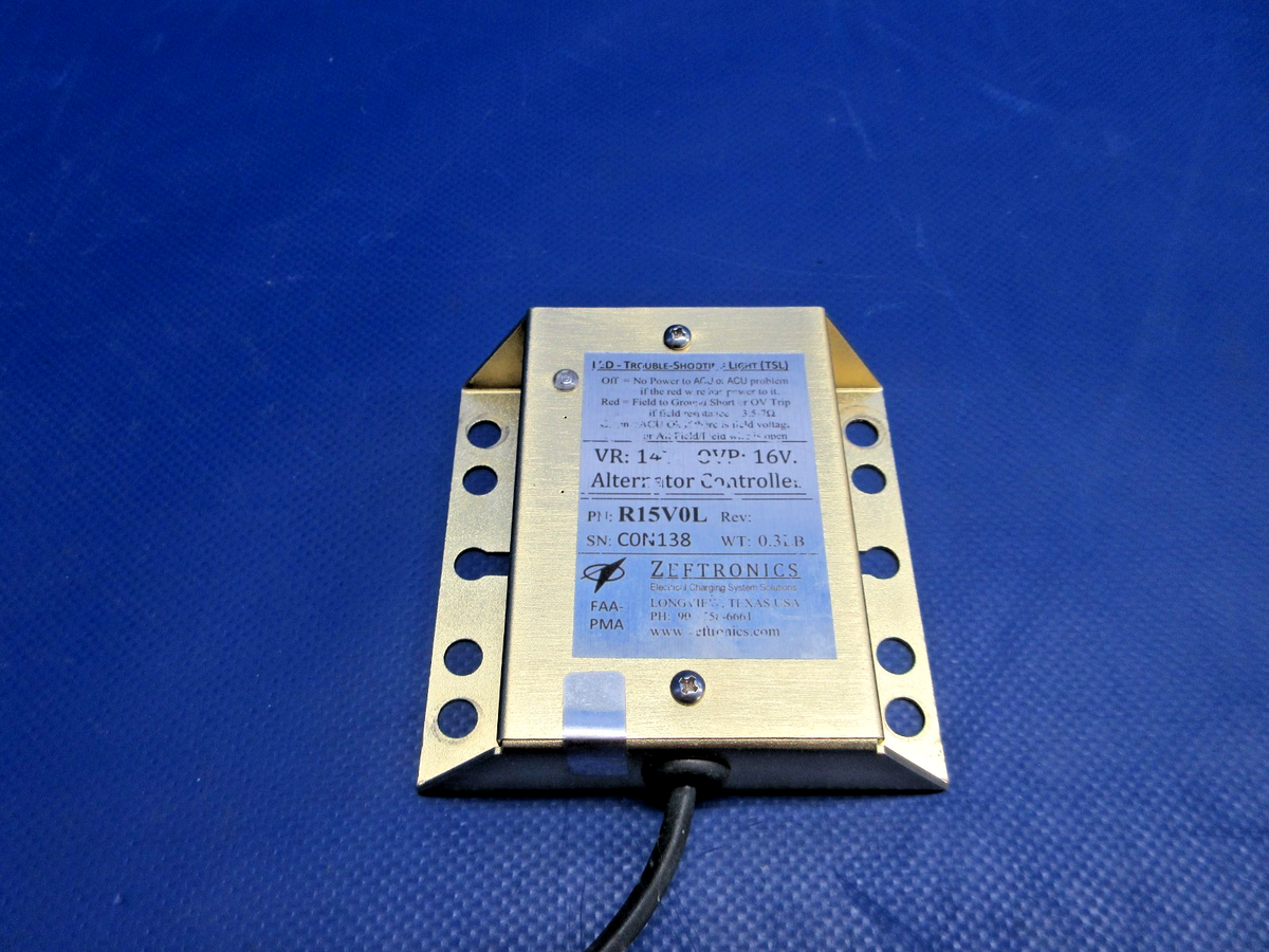 Rockwell Commander 112 Zeftronics Voltage Regulator 14V R15V0L TESTED (0826-907)1